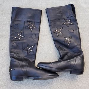 RARE Aperlai Lanvin Star Studs Tall Boots Like New SZ 37